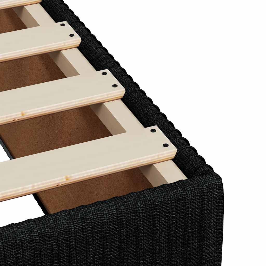 Cadre de lit sans matelas noir simple tissu - XIOS
