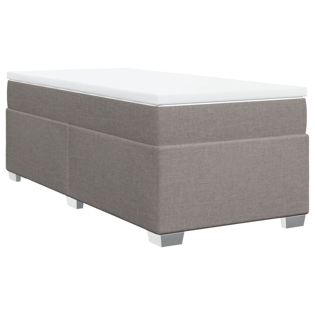 Sommier à lattes de lit avec matelas Taupe 80x200 cm Tissu - XIOS
