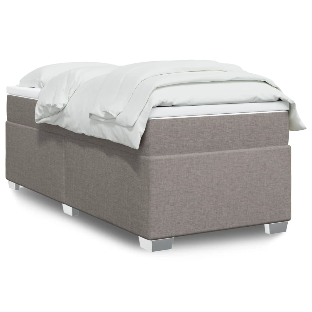 Sommier à lattes de lit avec matelas Taupe 90x190 cm Tissu - XIOS