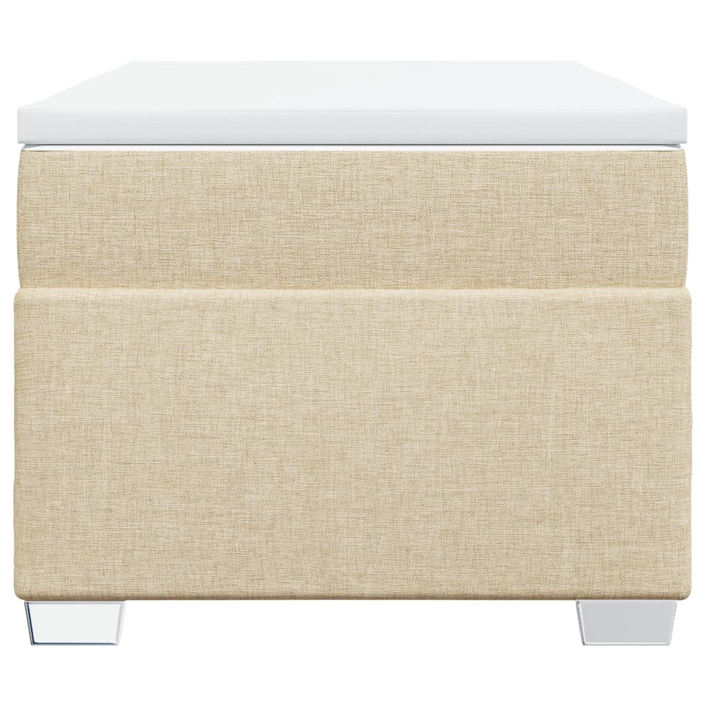 Sommier à lattes de lit et matelas Crème 90x190 cm Tissu - XIOS