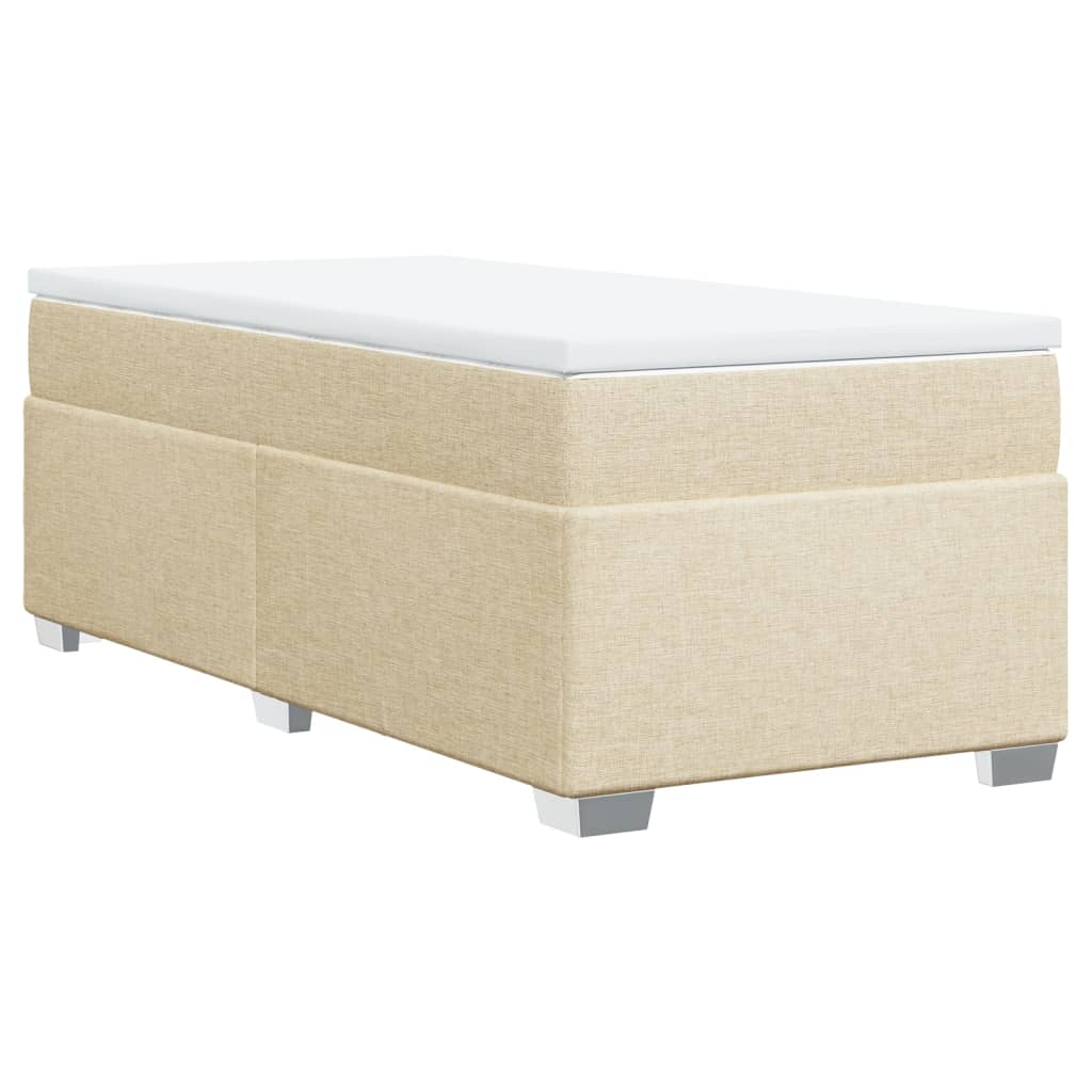 Sommier à lattes de lit et matelas Crème 90x190 cm Tissu - XIOS