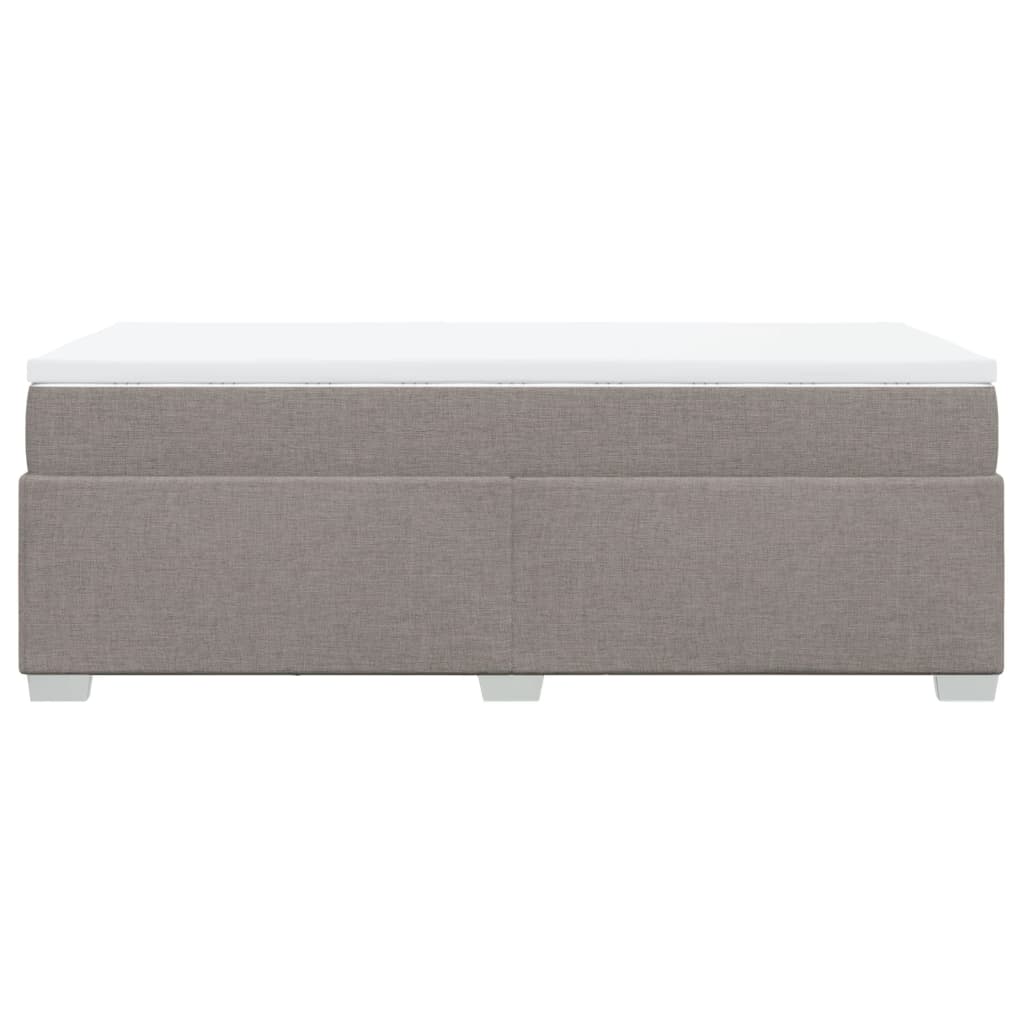 Sommier à lattes de lit avec matelas Taupe 90x200 cm Tissu - XIOS