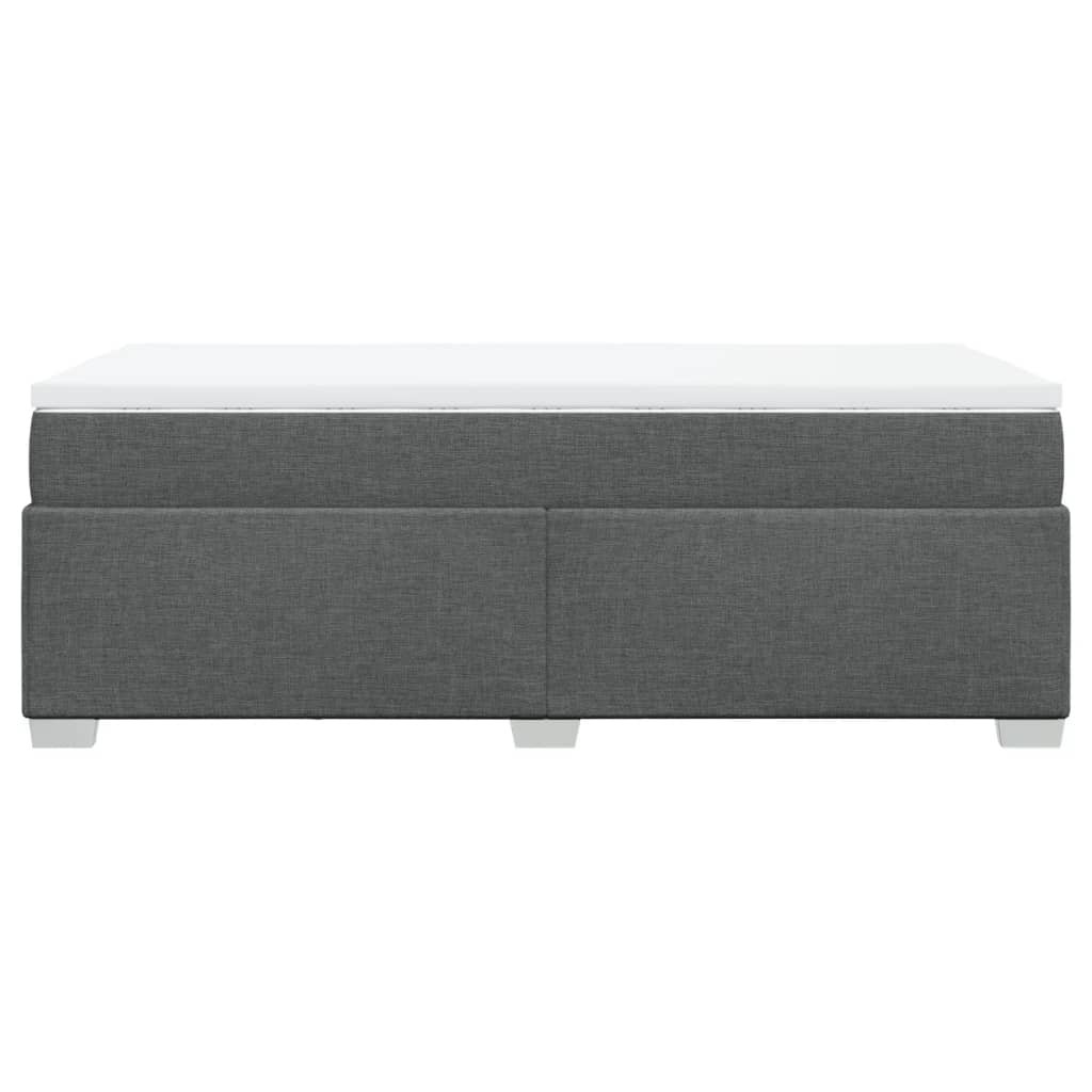 Sommier à lattes de lit avec matelas Gris foncé 100x200cm Tissu - XIOS