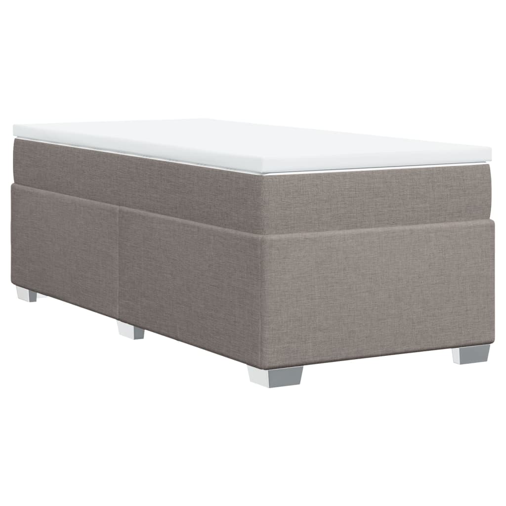 Sommier à lattes de lit avec matelas Taupe 100x200 cm Tissu - XIOS