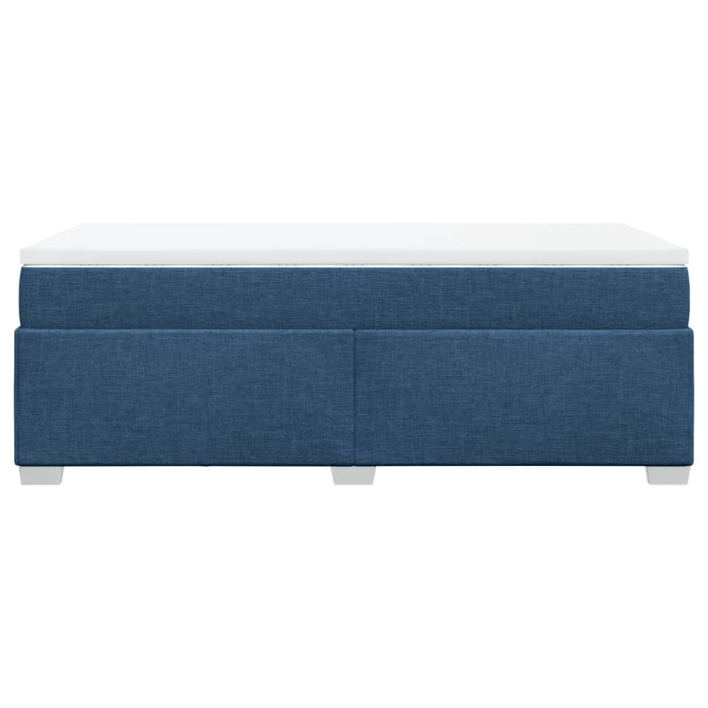 Sommier à lattes de lit avec matelas Bleu 100x200 cm Tissu - XIOS