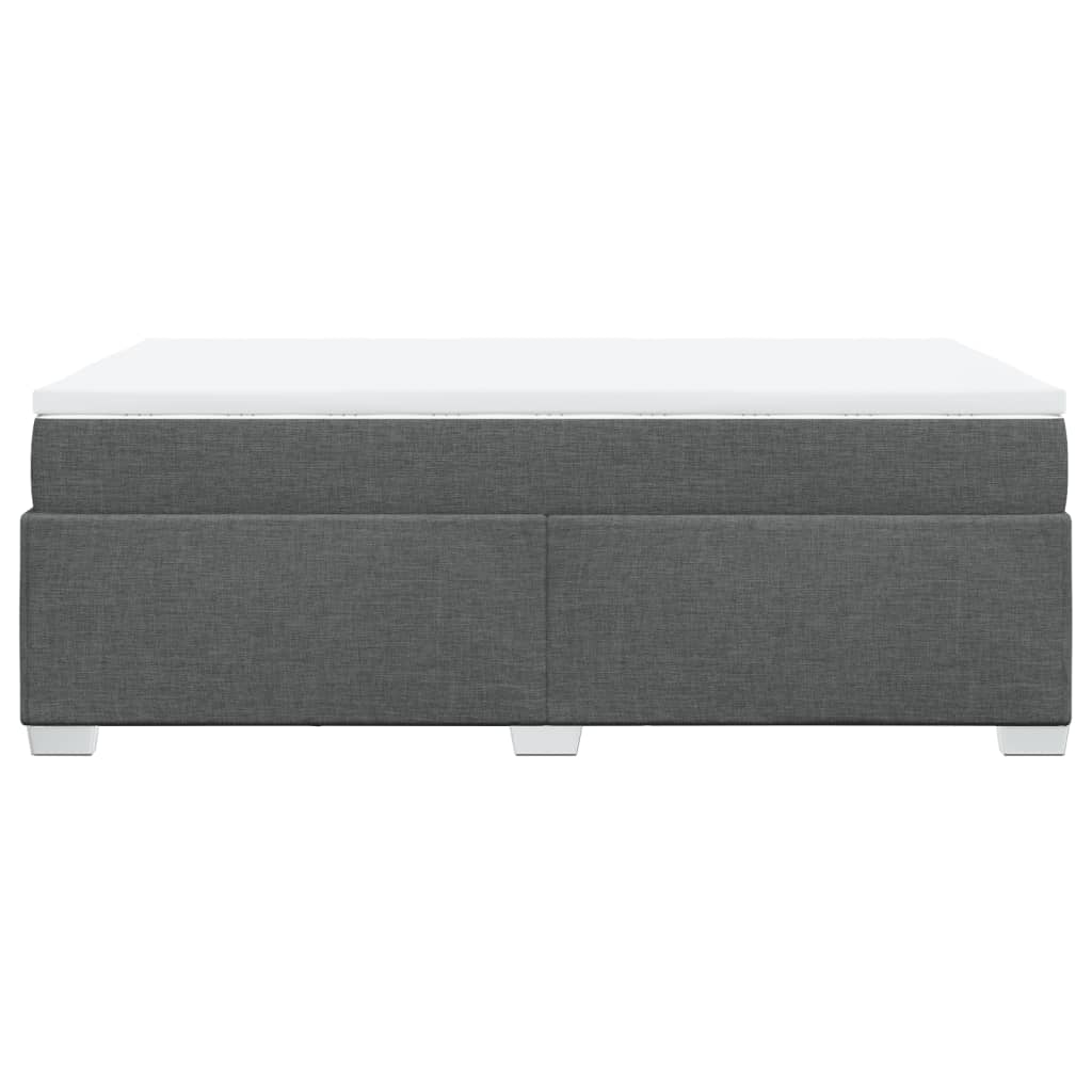 Sommier à lattes de lit avec matelas gris foncé 120x190cm tissu - XIOS