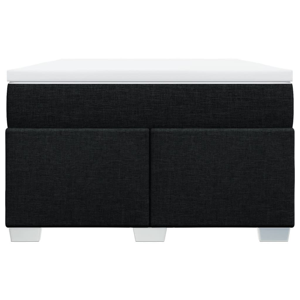 Sommier à lattes de lit avec matelas noir 120x190 cm tissu - XIOS
