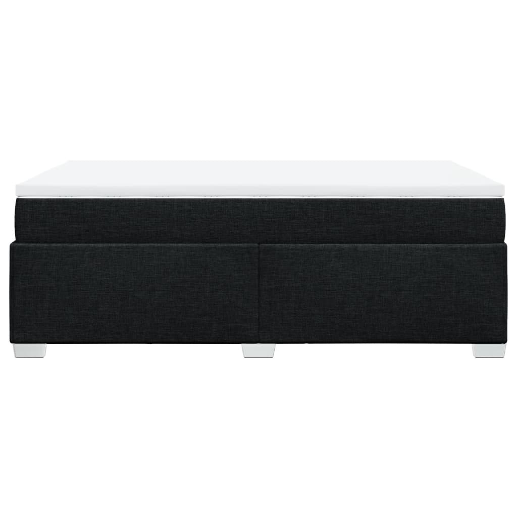 Sommier à lattes de lit avec matelas noir 120x190 cm tissu - XIOS