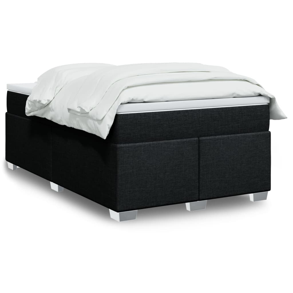 Sommier à lattes de lit avec matelas noir 120x190 cm tissu - XIOS