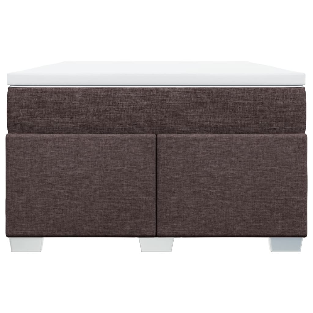 Sommier à lattes de lit et matelas marron foncé 120x190cm tissu - XIOS