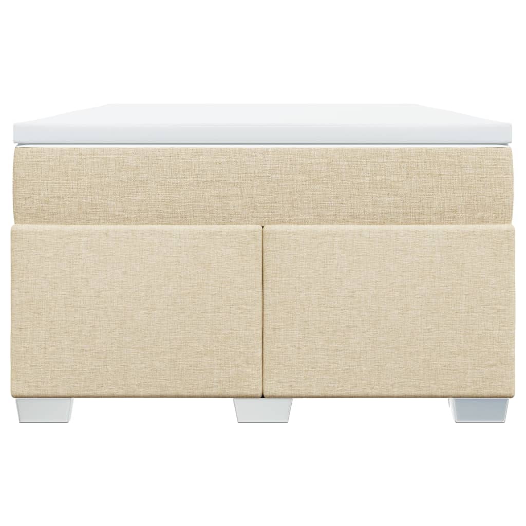 Sommier à lattes de lit avec matelas crème 120x190 cm tissu - XIOS