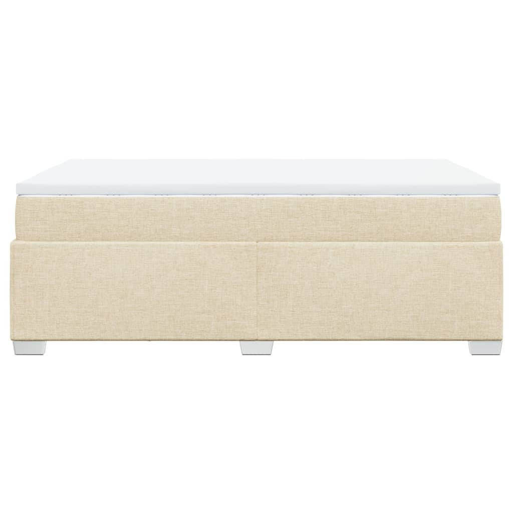 Sommier à lattes de lit avec matelas crème 120x190 cm tissu - XIOS