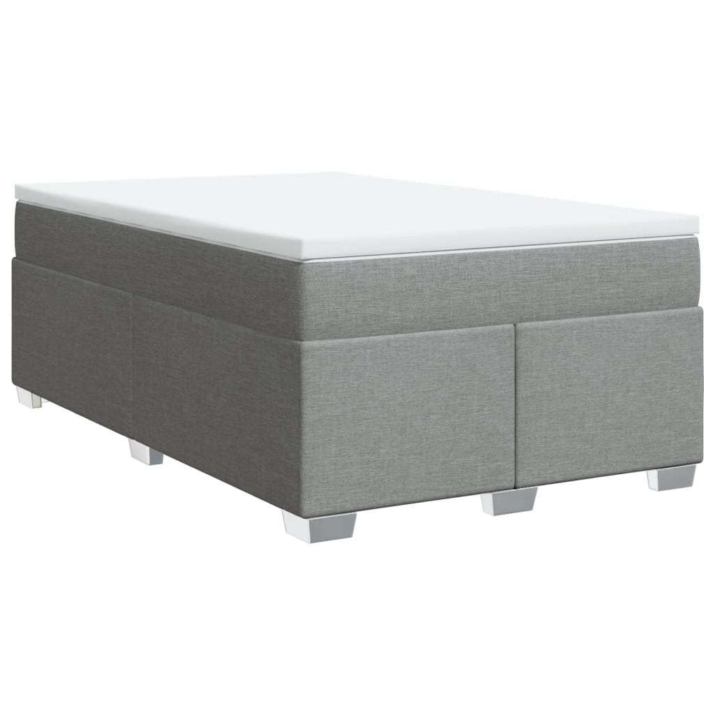 Sommier à lattes de lit avec matelas Gris clair 120x200cm Tissu - XIOS