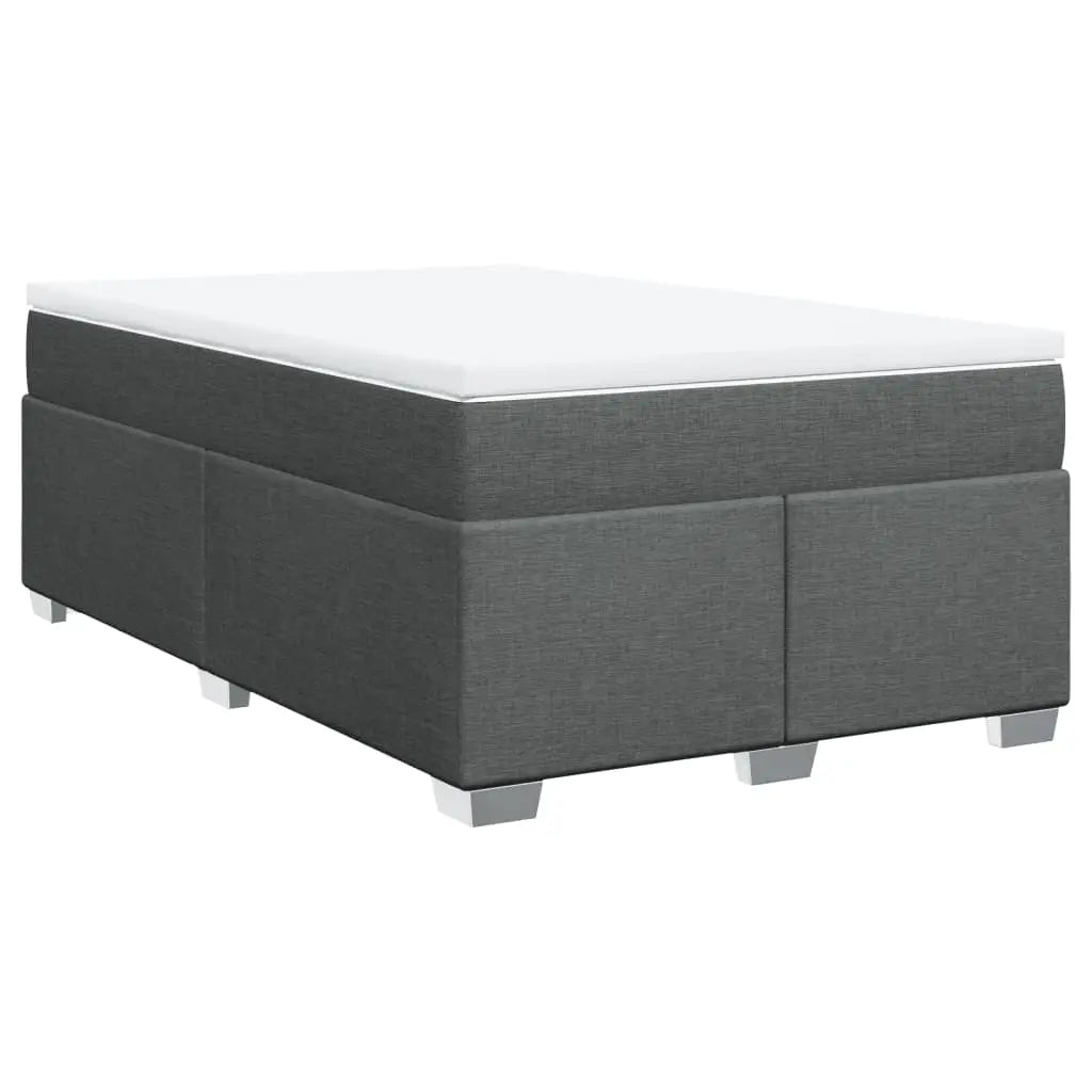 Sommier à lattes de lit avec matelas Gris foncé 120x200cm Tissu - XIOS