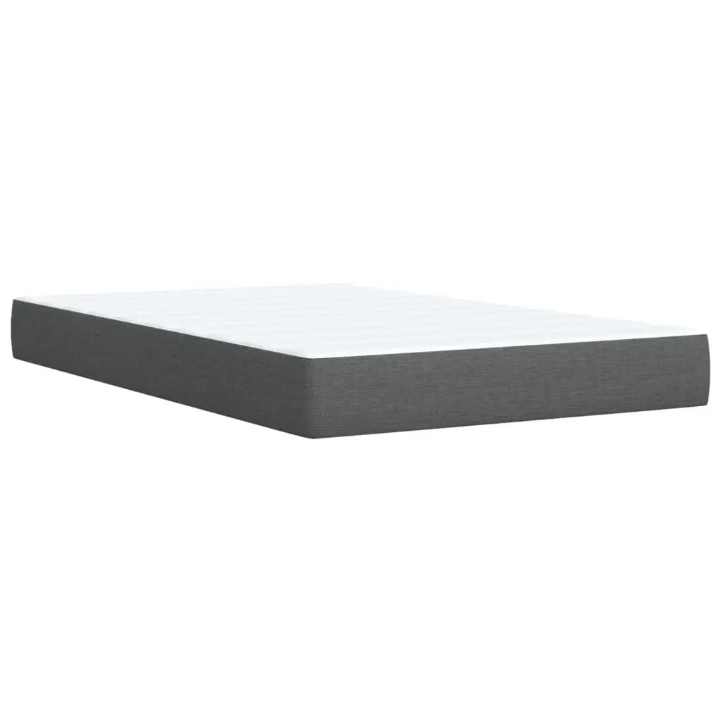 Sommier à lattes de lit avec matelas Gris foncé 120x200cm Tissu - XIOS