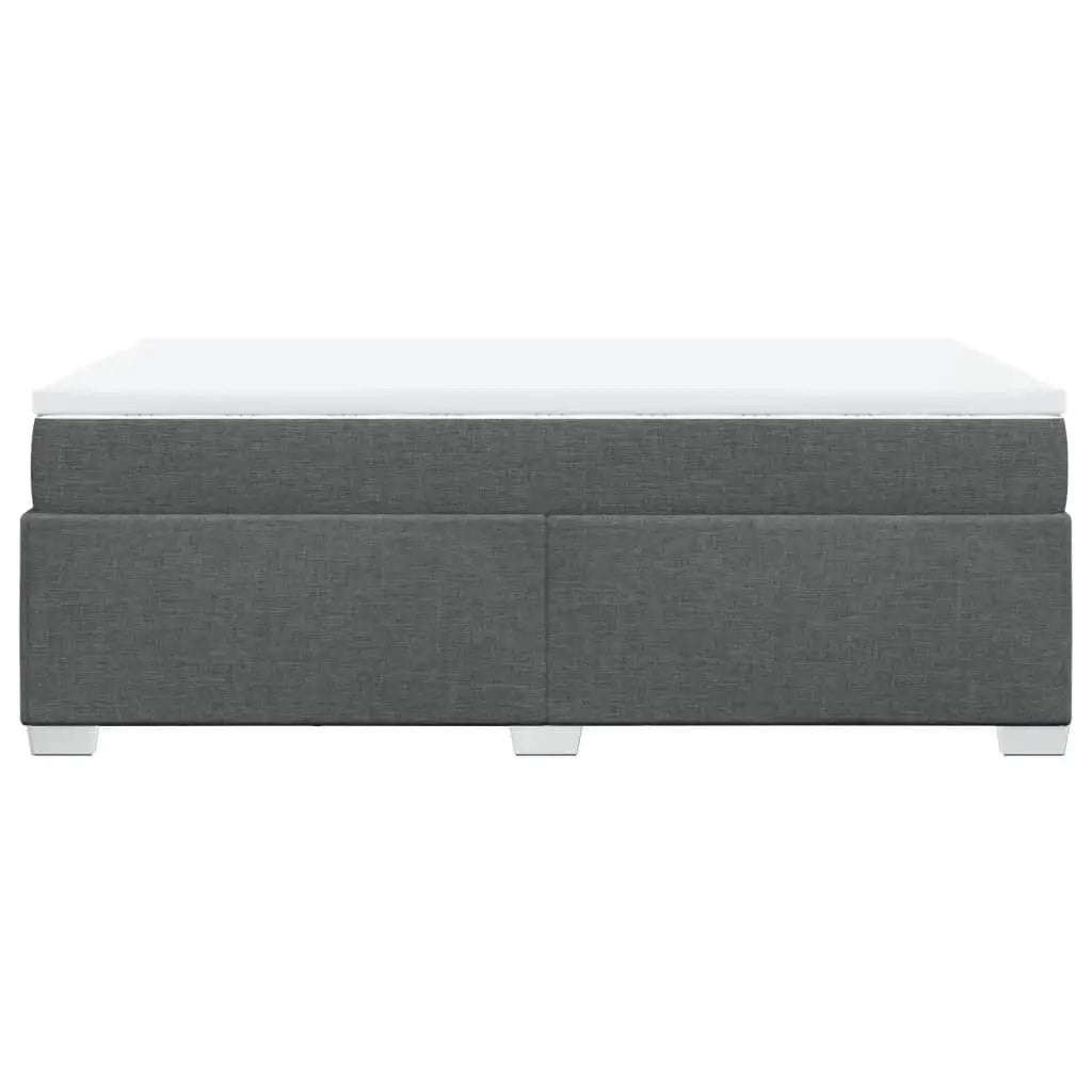 Sommier à lattes de lit avec matelas Gris foncé 120x200cm Tissu - XIOS