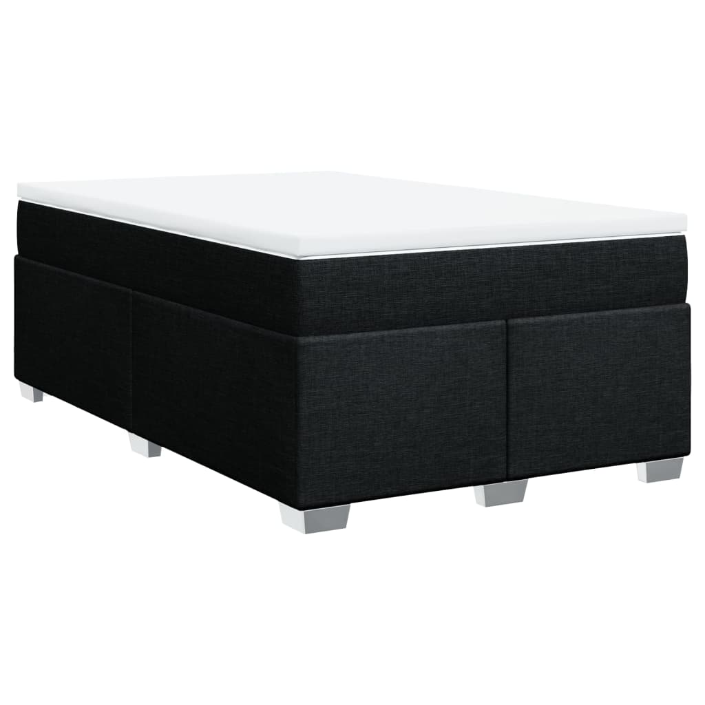 Sommier à lattes de lit avec matelas Noir 120x200 cm Tissu - XIOS