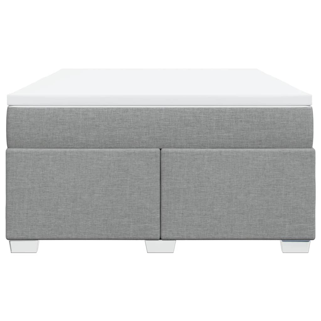 Sommier à lattes de lit avec matelas Gris clair 140x190cm Tissu - XIOS
