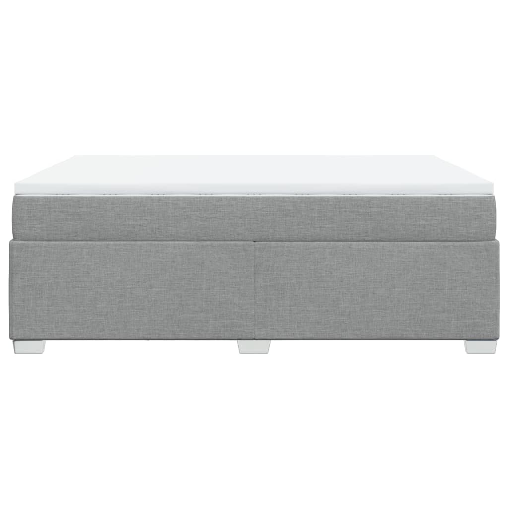 Sommier à lattes de lit avec matelas Gris clair 140x190cm Tissu - XIOS