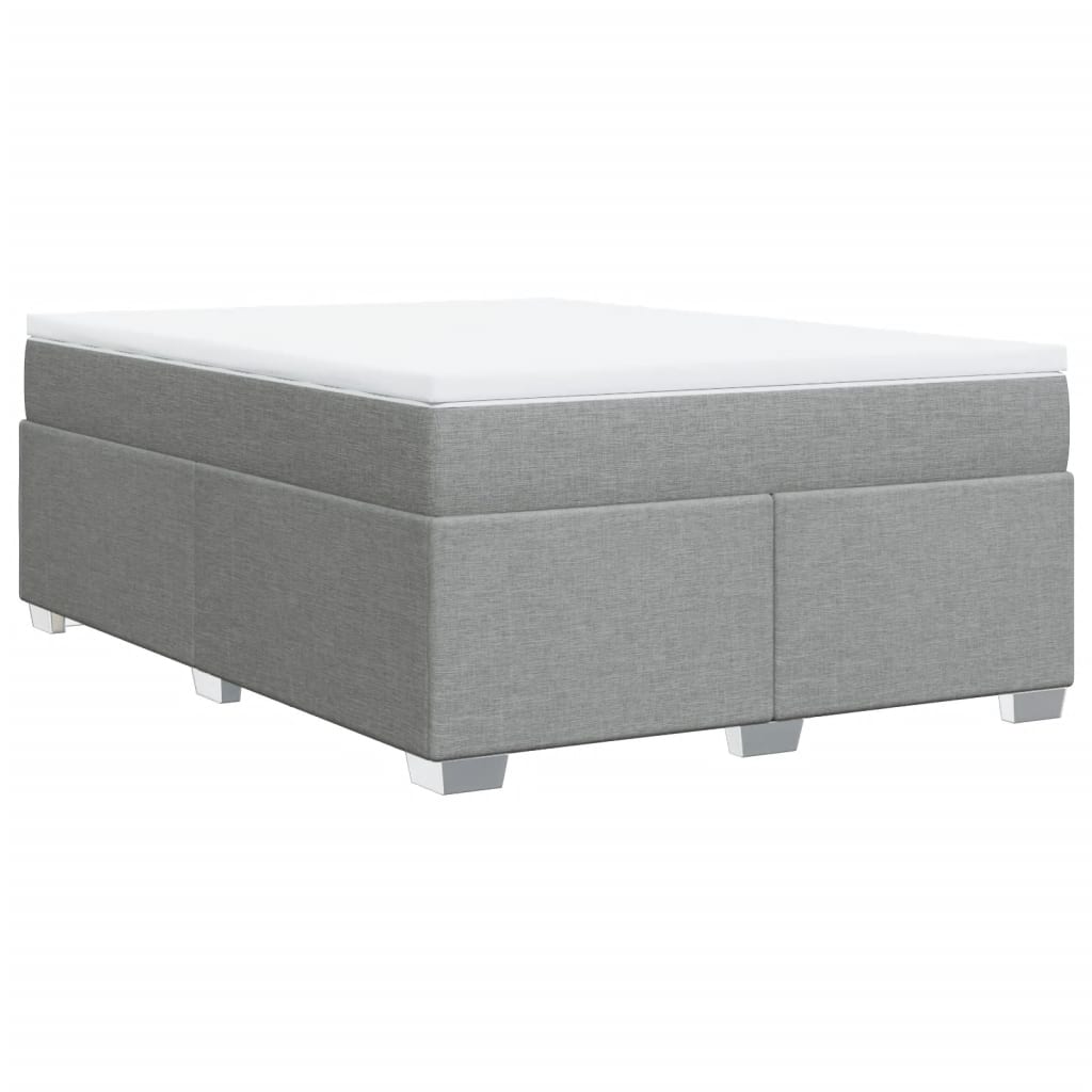 Sommier à lattes de lit avec matelas Gris clair 140x190cm Tissu - XIOS