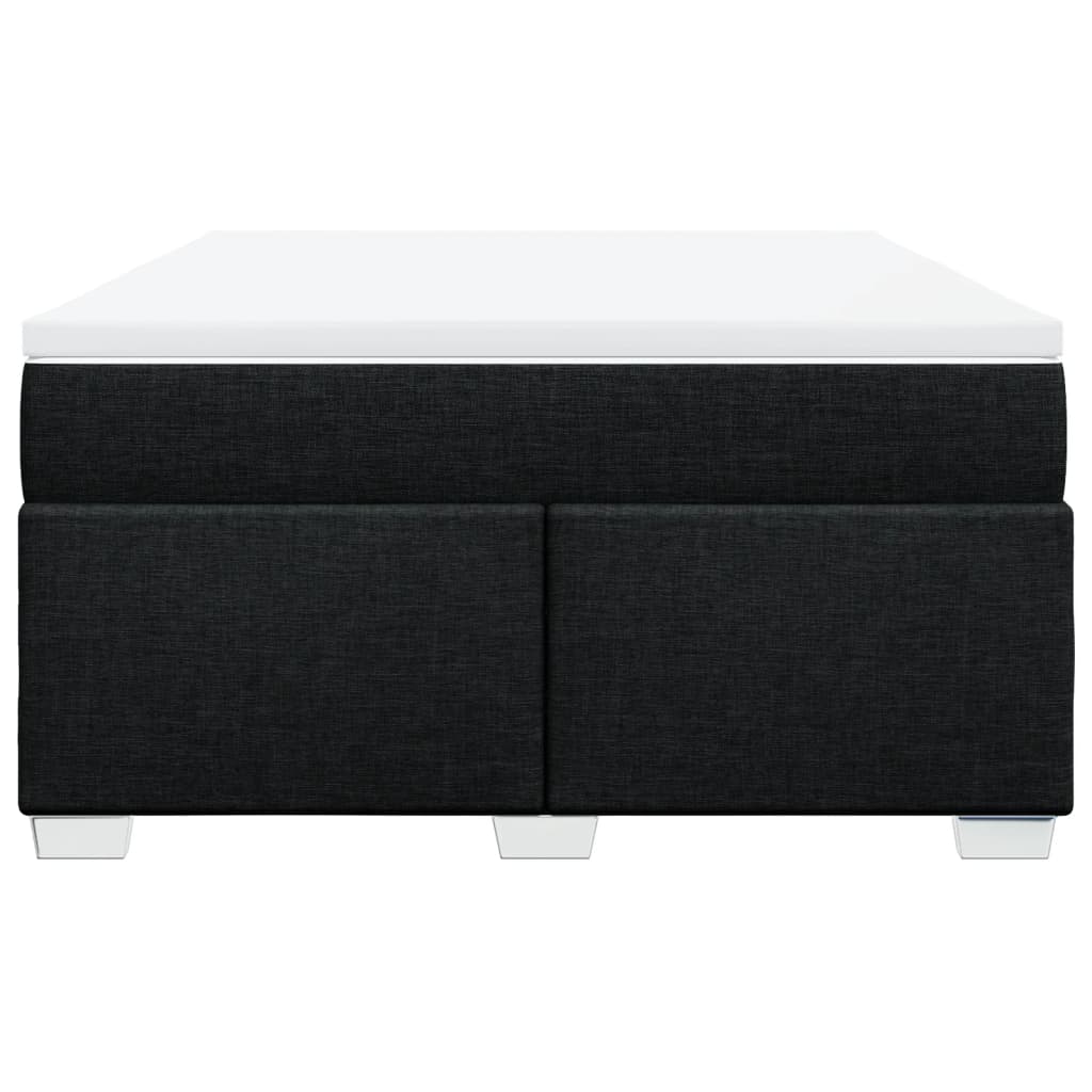 Sommier à lattes de lit avec matelas Noir 140x190 cm Tissu - XIOS