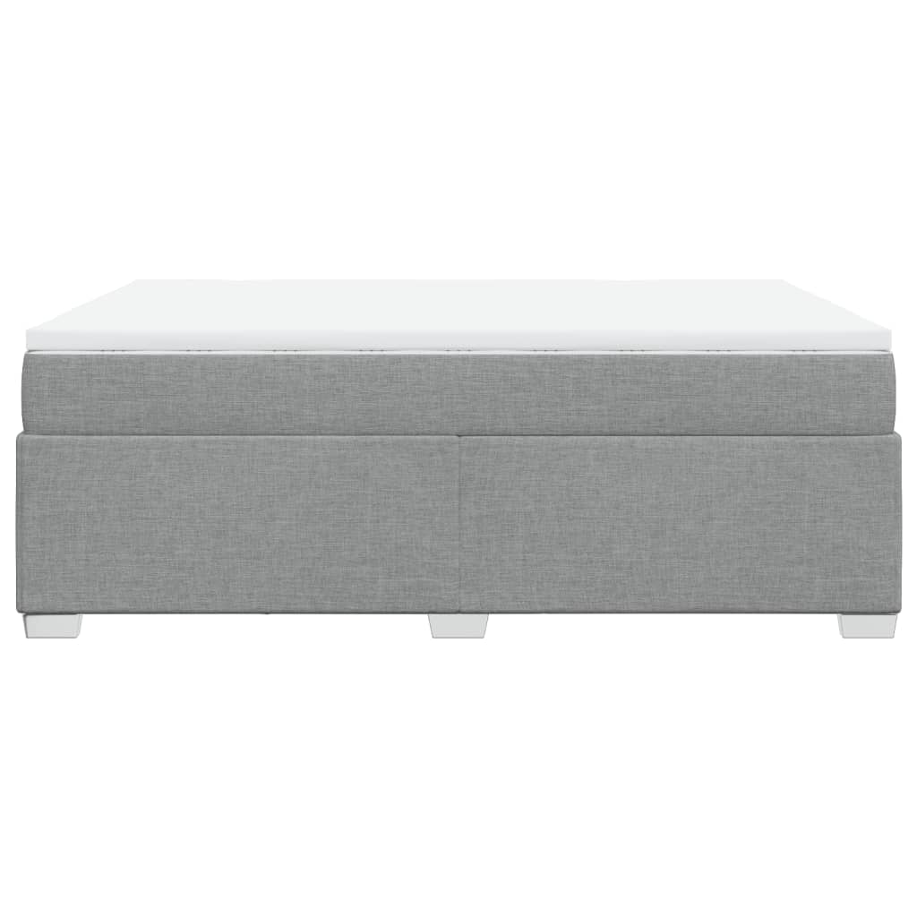 Sommier à lattes de lit avec matelas Gris clair 140x200cm Tissu - XIOS