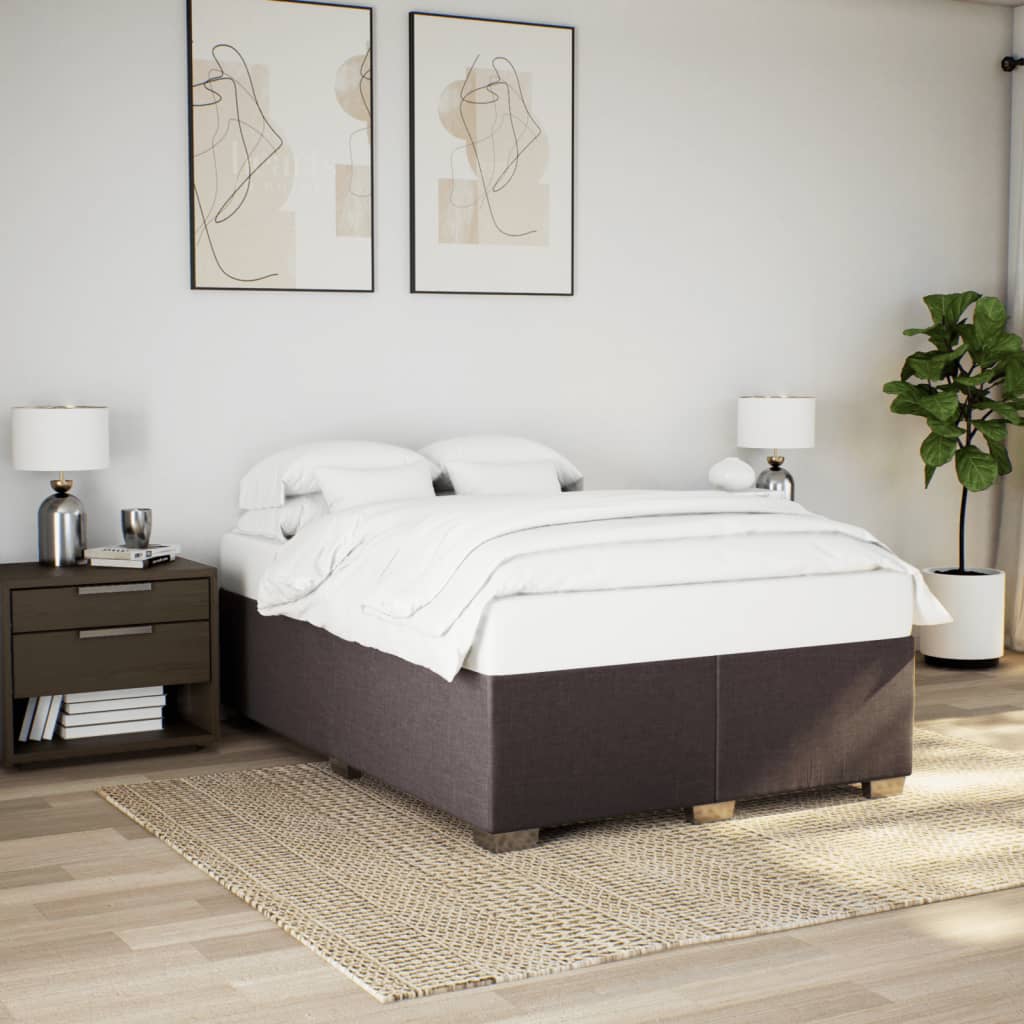 Sommier à lattes de lit avec matelas Marron foncé 140x200 cm - XIOS