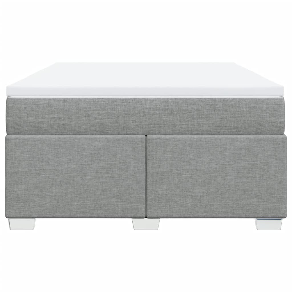 Sommier à lattes de lit avec matelas Gris clair 160x200cm Tissu - XIOS