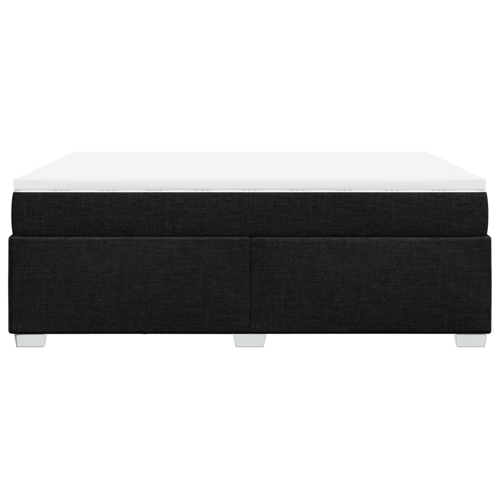 Sommier à lattes de lit avec matelas Noir 160x200 cm Tissu - XIOS