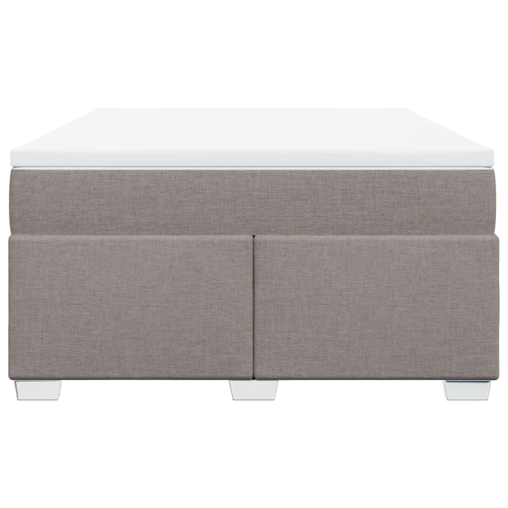 Sommier à lattes de lit avec matelas Taupe 160x200 cm Tissu - XIOS