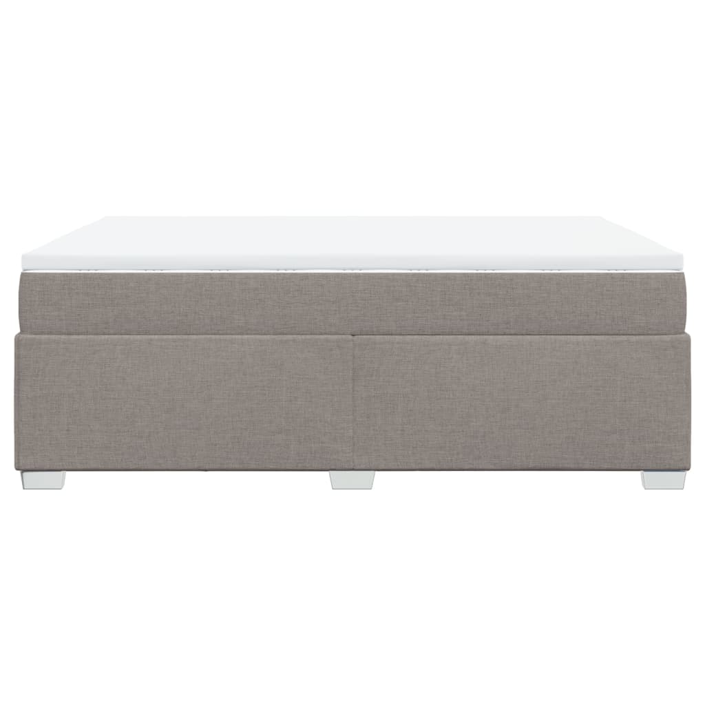 Sommier à lattes de lit avec matelas Taupe 160x200 cm Tissu - XIOS