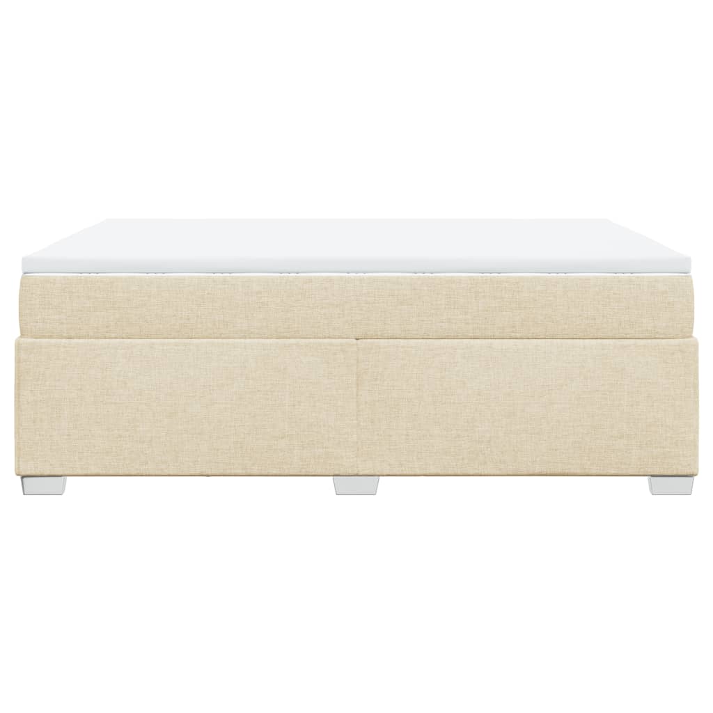 Sommier à lattes de lit avec matelas Crème 160x200 cm Tissu - XIOS