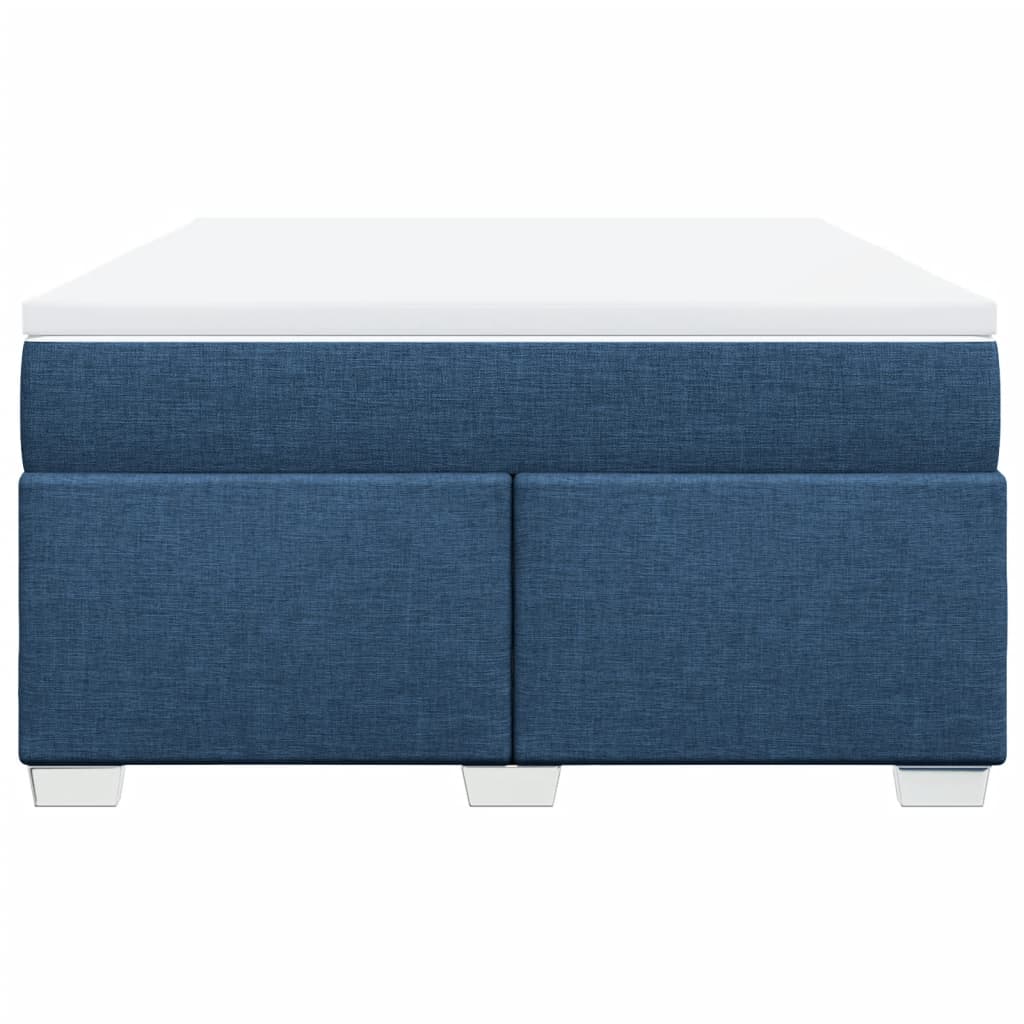 Sommier à lattes de lit avec matelas Bleu 160x200 cm Tissu - XIOS