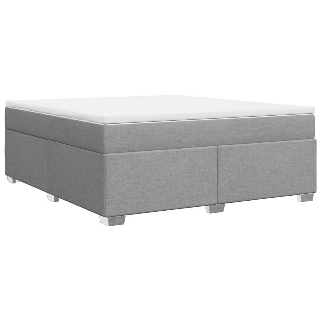 Sommier à lattes de lit avec matelas Gris clair 180x200cm Tissu - XIOS