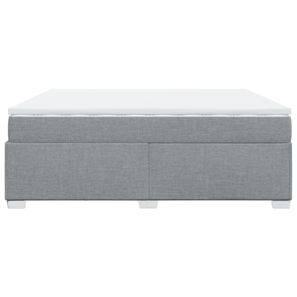 Sommier à lattes de lit avec matelas Gris clair 200x200cm Tissu - XIOS