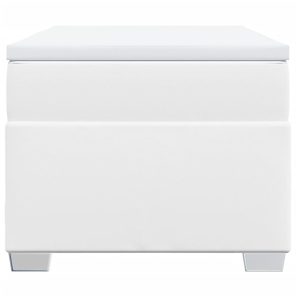 Sommier à lattes de lit avec matelas Blanc 80x200 cm Similicuir - XIOS