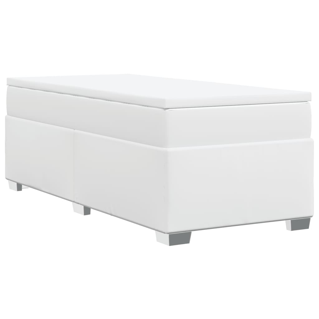 Sommier à lattes de lit avec matelas Blanc 80x200 cm Similicuir - XIOS