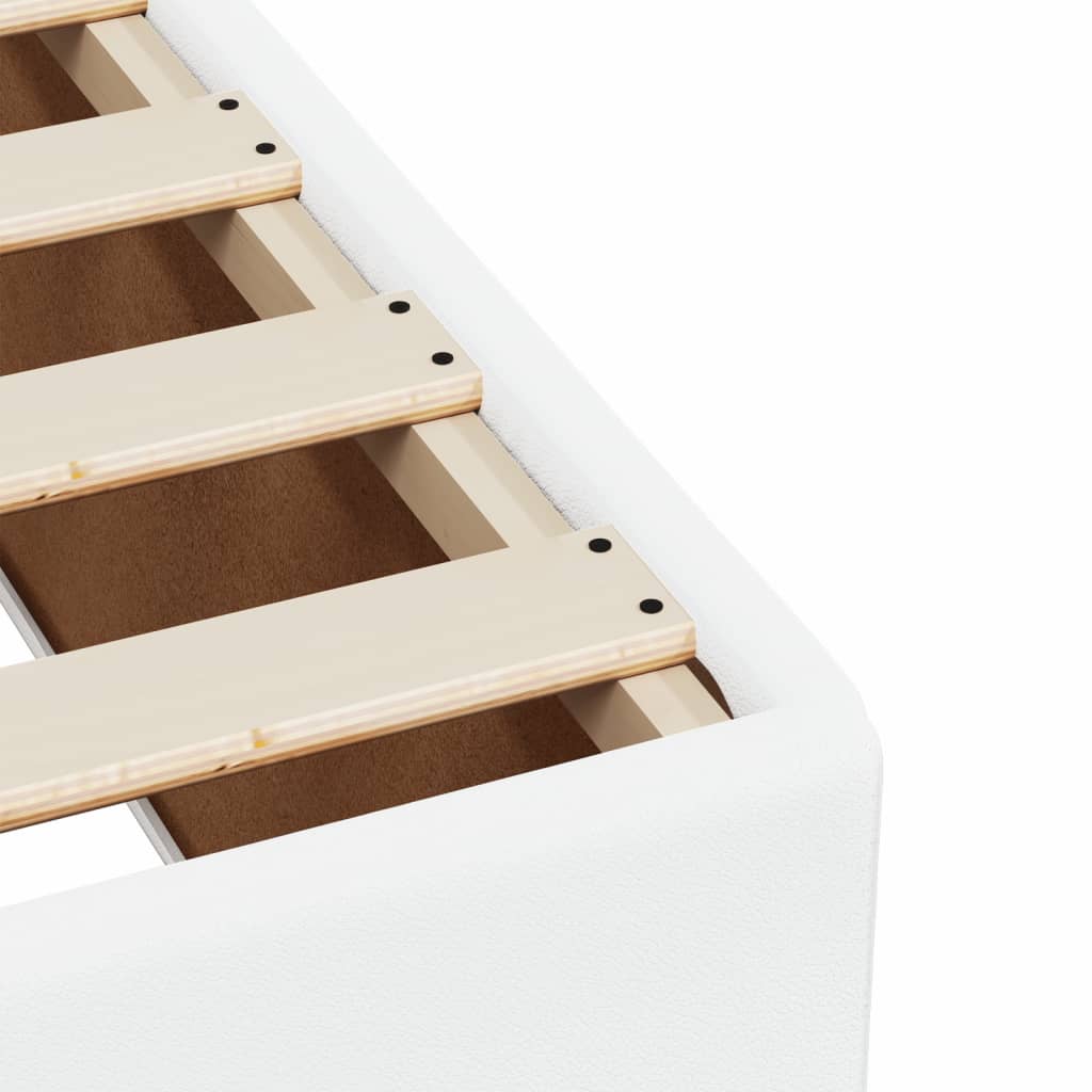Sommier à lattes de lit avec matelas Blanc 80x200 cm Similicuir - XIOS