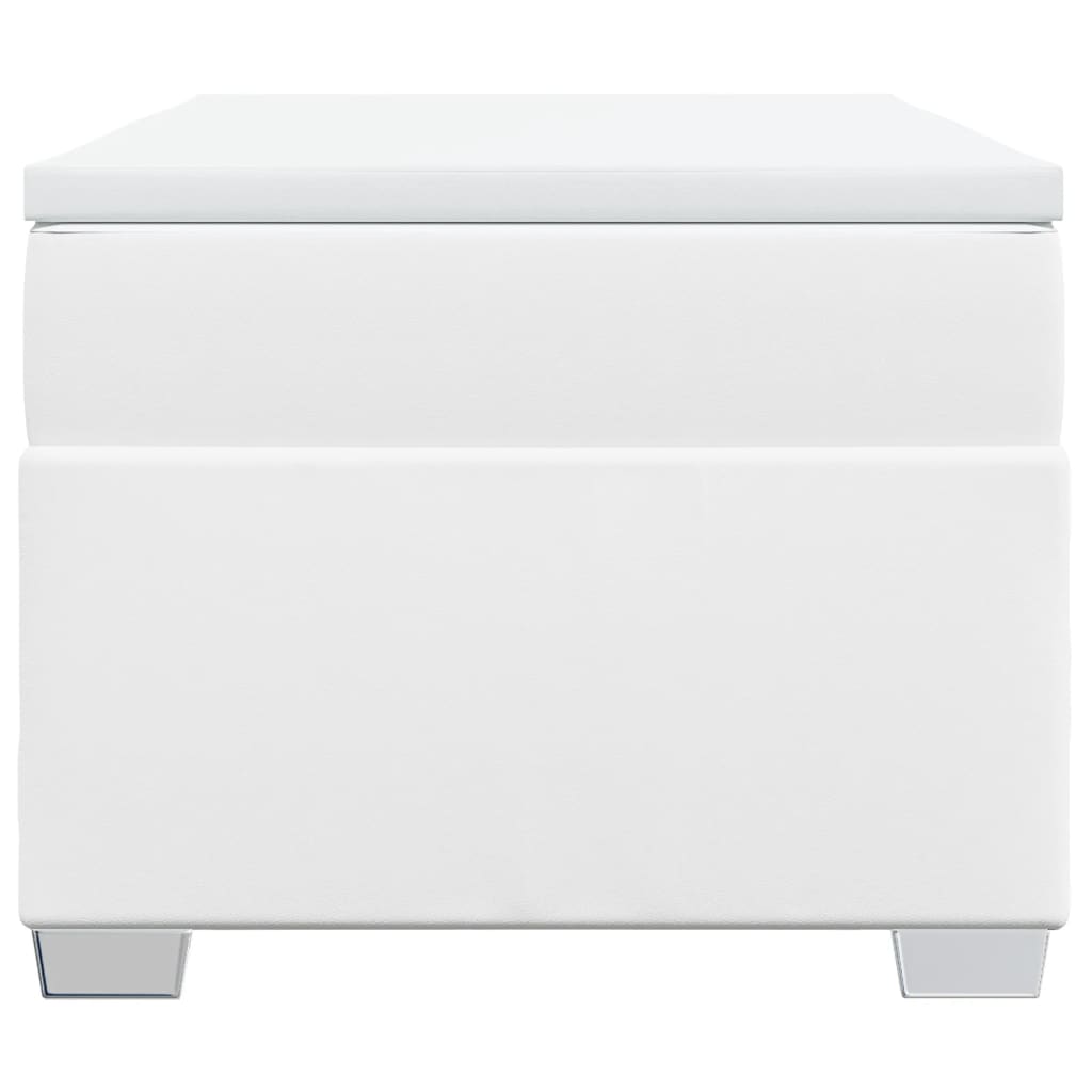 Sommier à lattes de lit avec matelas Blanc 100x200cm Similicuir - XIOS