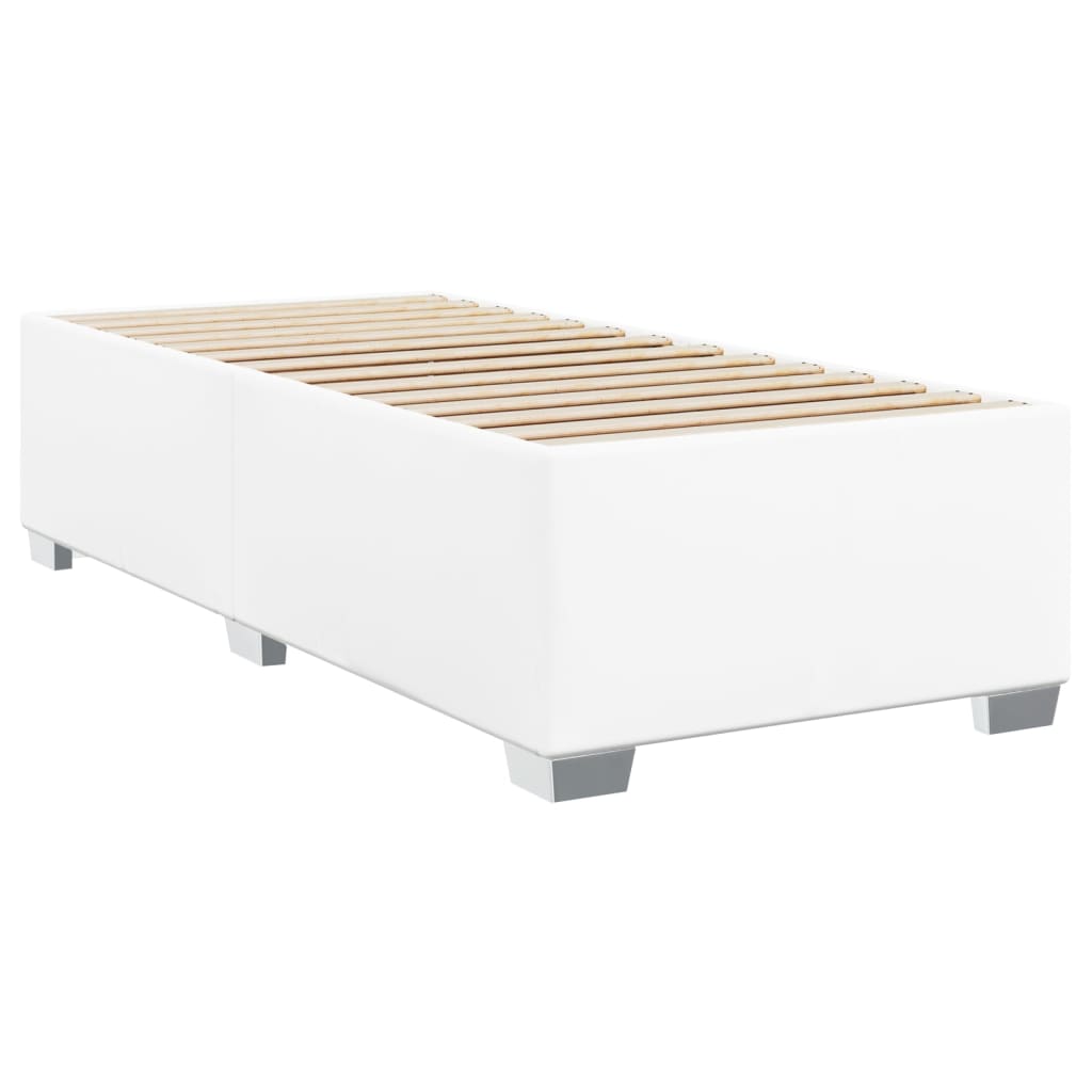 Sommier à lattes de lit avec matelas Blanc 100x200cm Similicuir - XIOS