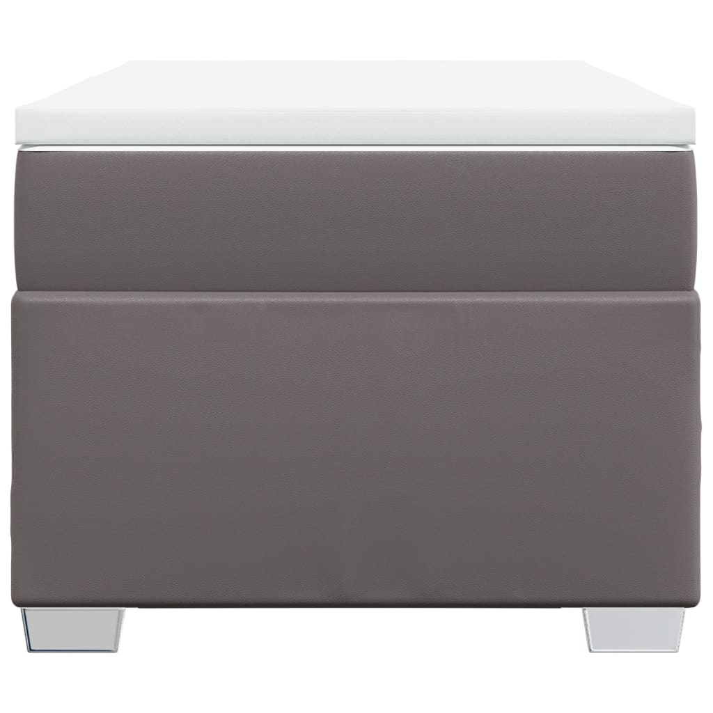 Sommier à lattes de lit avec matelas Gris 100x200 cm Similicuir - XIOS