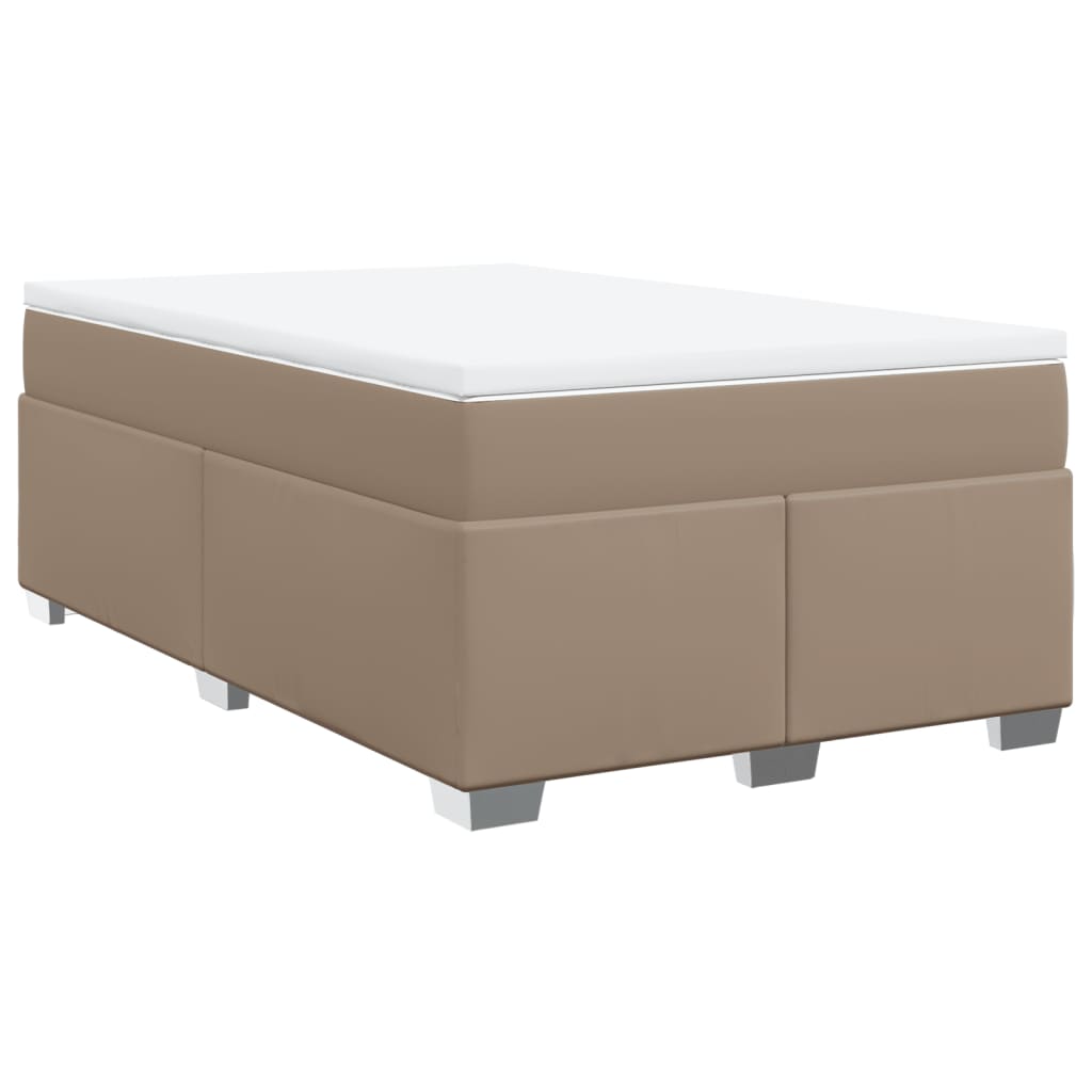 Sommier à lattes de lit matelas cappuccino 120x190cm similicuir - XIOS