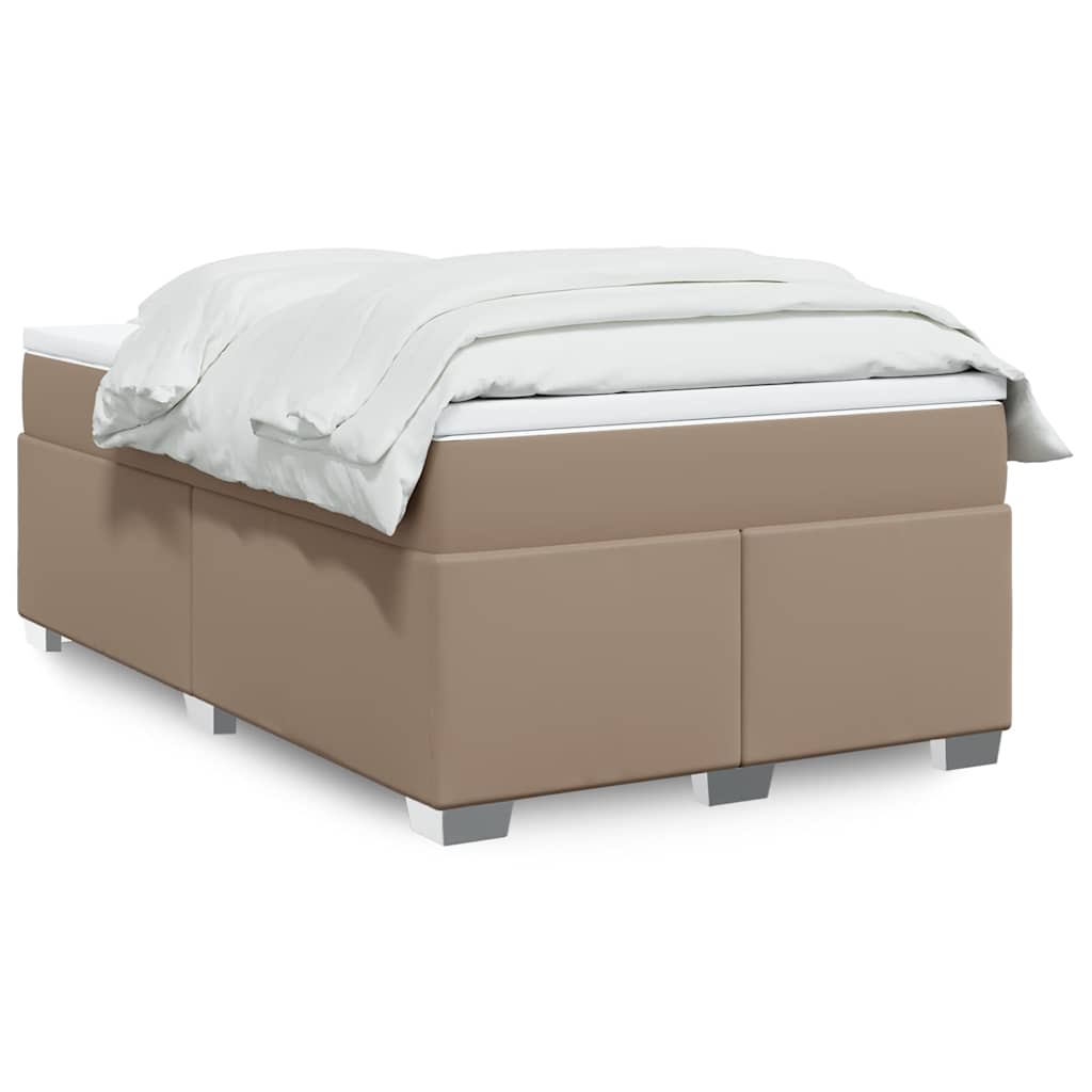 Sommier à lattes de lit matelas cappuccino 120x190cm similicuir - XIOS