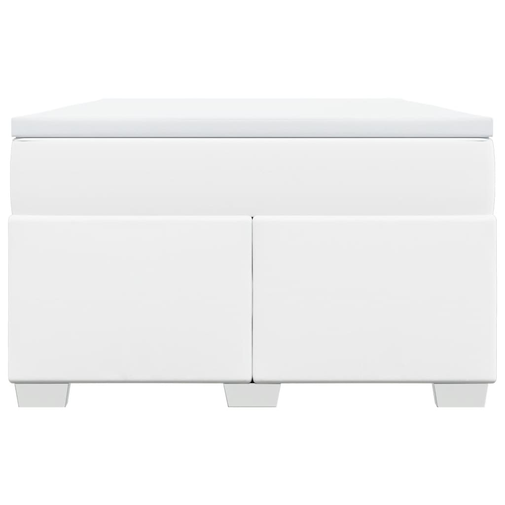 Sommier à lattes de lit avec matelas Blanc 120x200cm Similicuir - XIOS