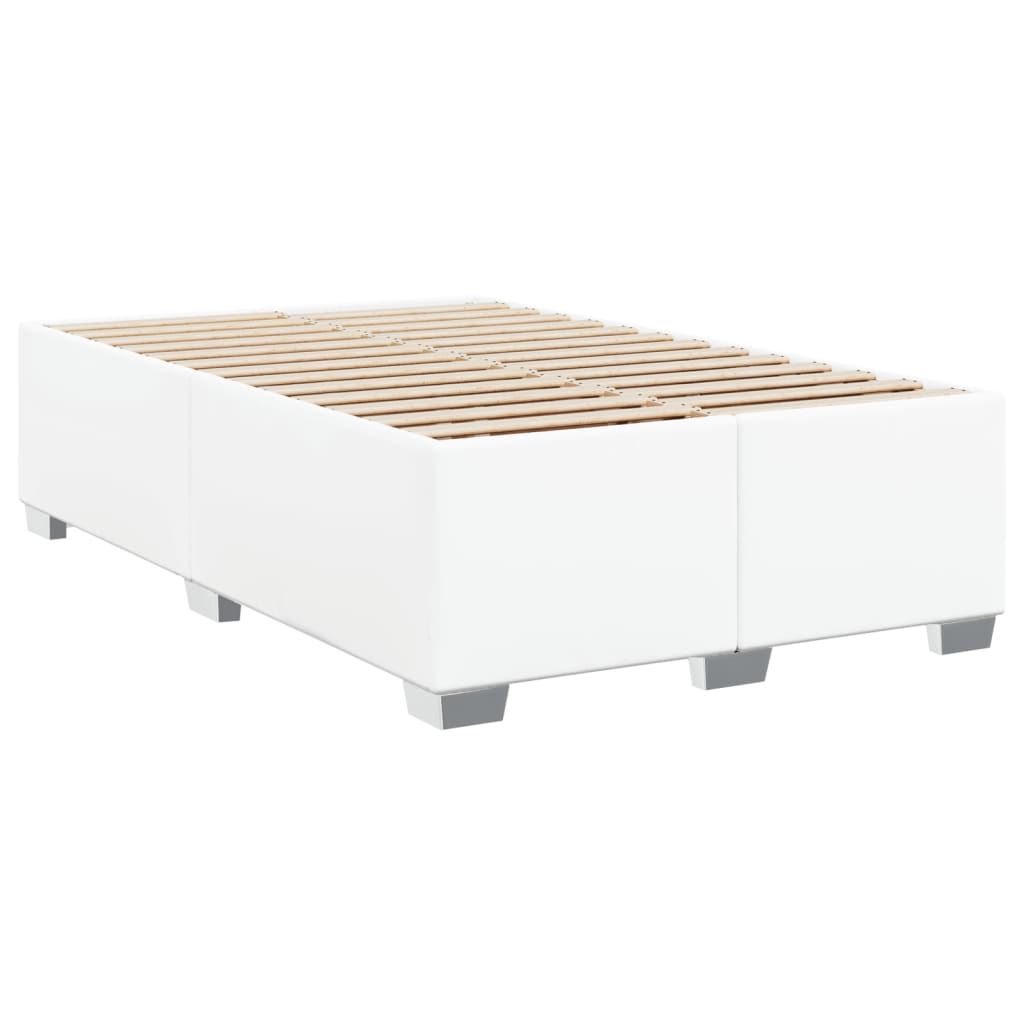 Sommier à lattes de lit avec matelas Blanc 120x200cm Similicuir - XIOS