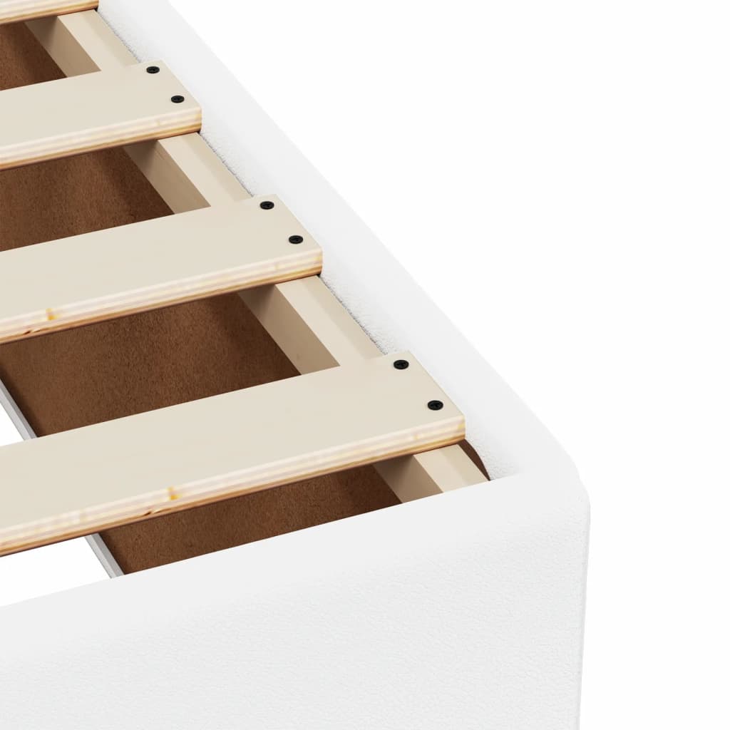 Sommier à lattes de lit avec matelas Blanc 120x200cm Similicuir - XIOS