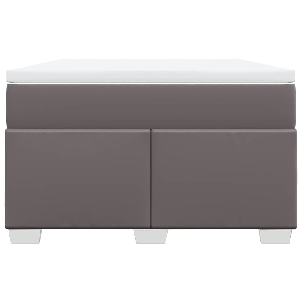 Sommier à lattes de lit avec matelas Gris 120x200 cm Similicuir - XIOS