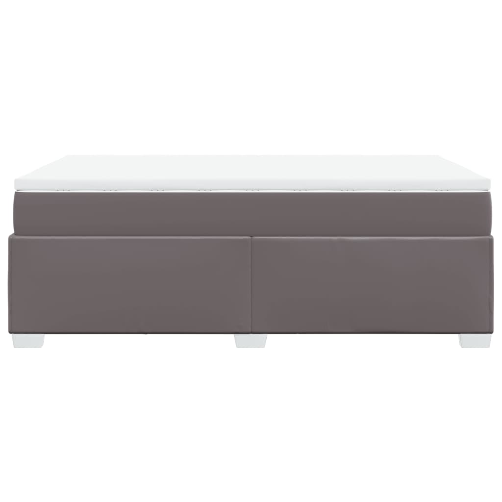 Sommier à lattes de lit avec matelas Gris 120x200 cm Similicuir - XIOS