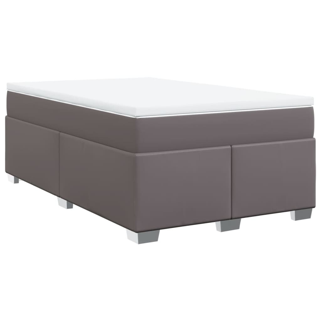 Sommier à lattes de lit avec matelas Gris 120x200 cm Similicuir - XIOS