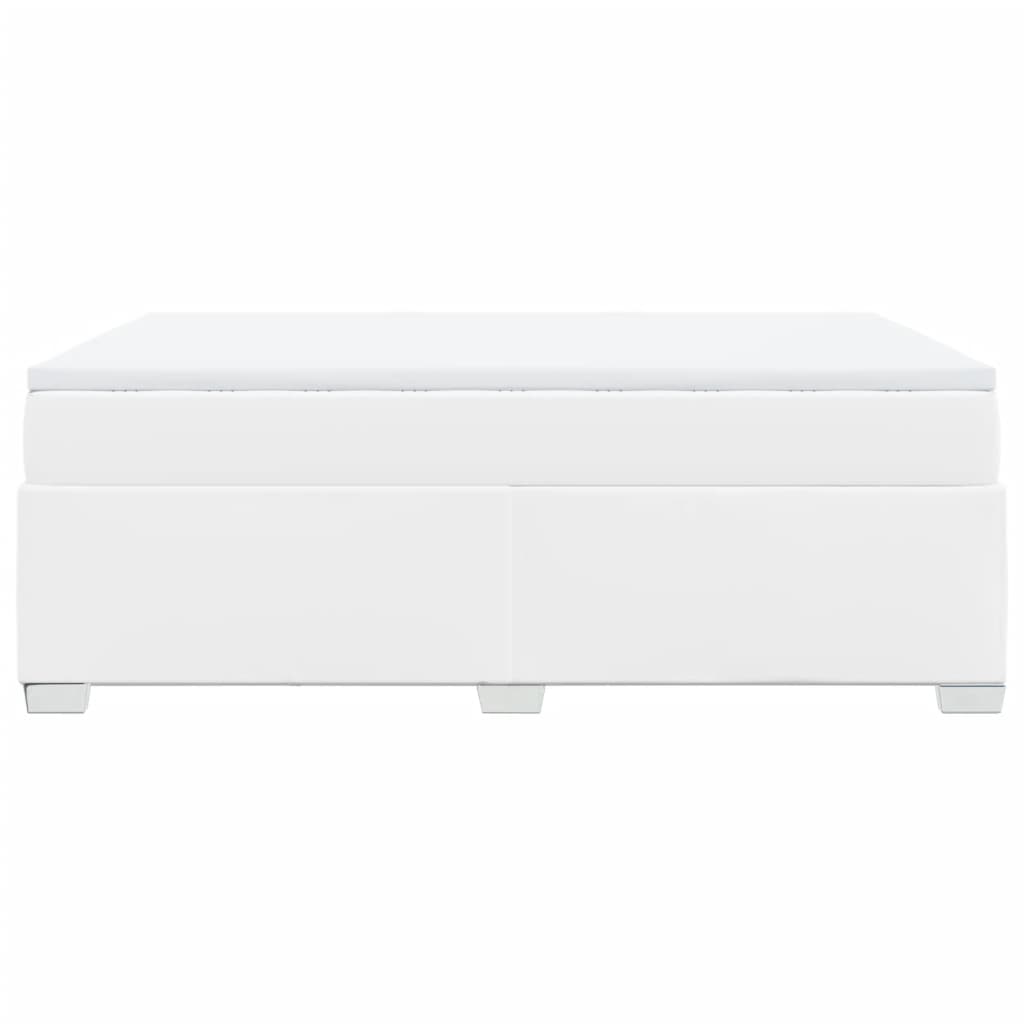 Sommier à lattes de lit avec matelas Blanc 140x190cm Similicuir - XIOS
